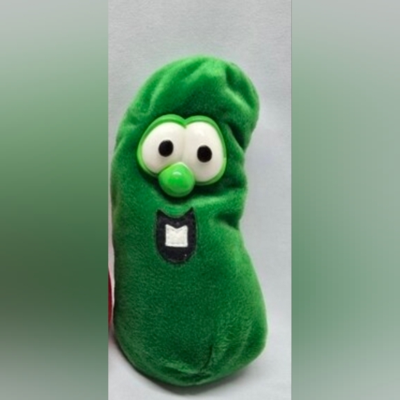 Veggie Tales Other - Vintage Veggie Tales Beanbag Plush Larry Cucumber Lot Stuffed Toy